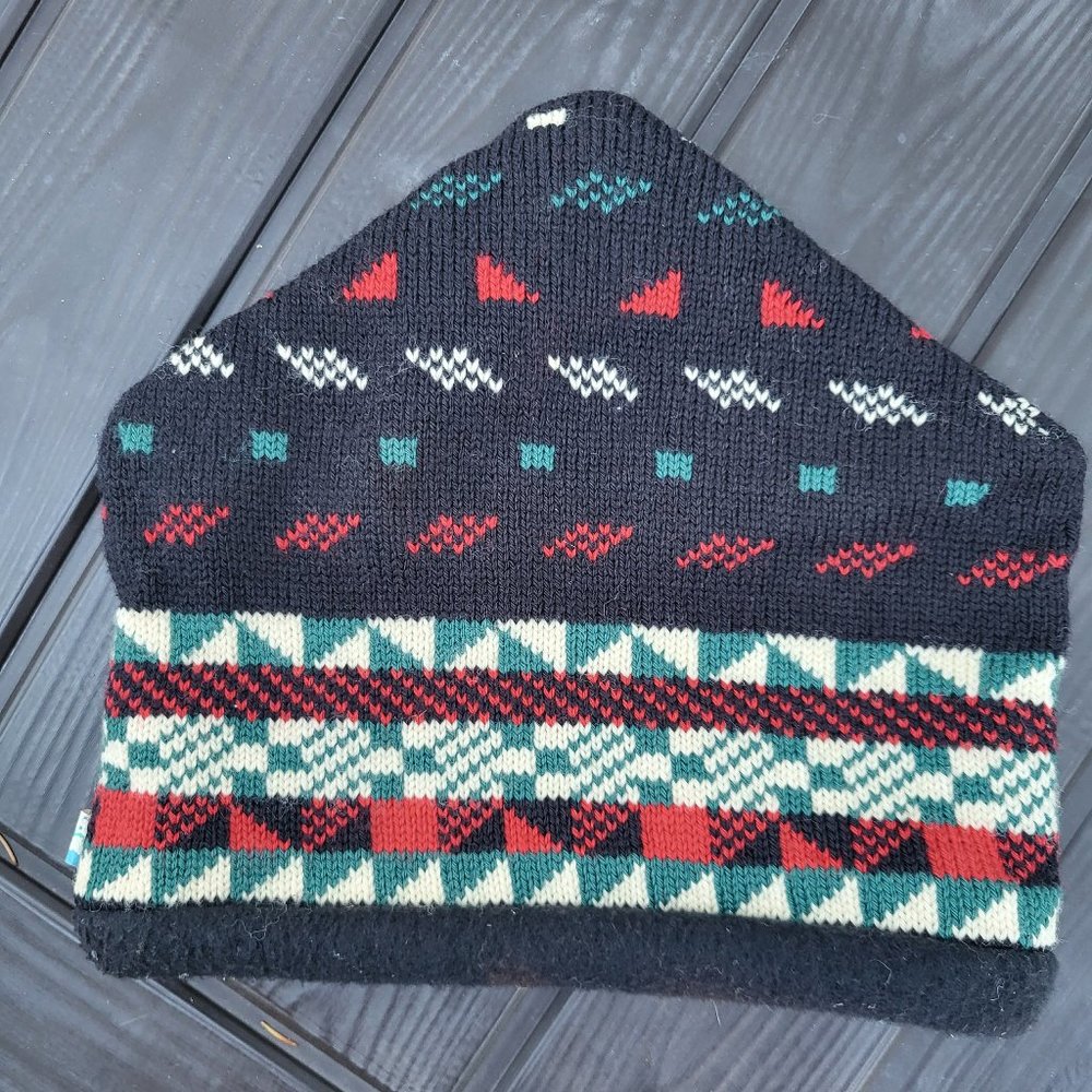 Vintage Turtle Fur Winter Ski Hat Blue